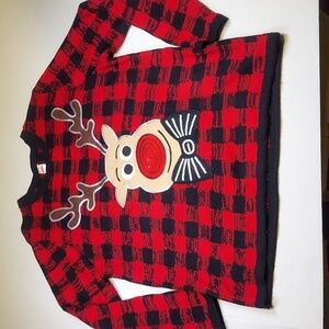 Buffalo plaid rudolf reindeer sweater Size XL (16-18)